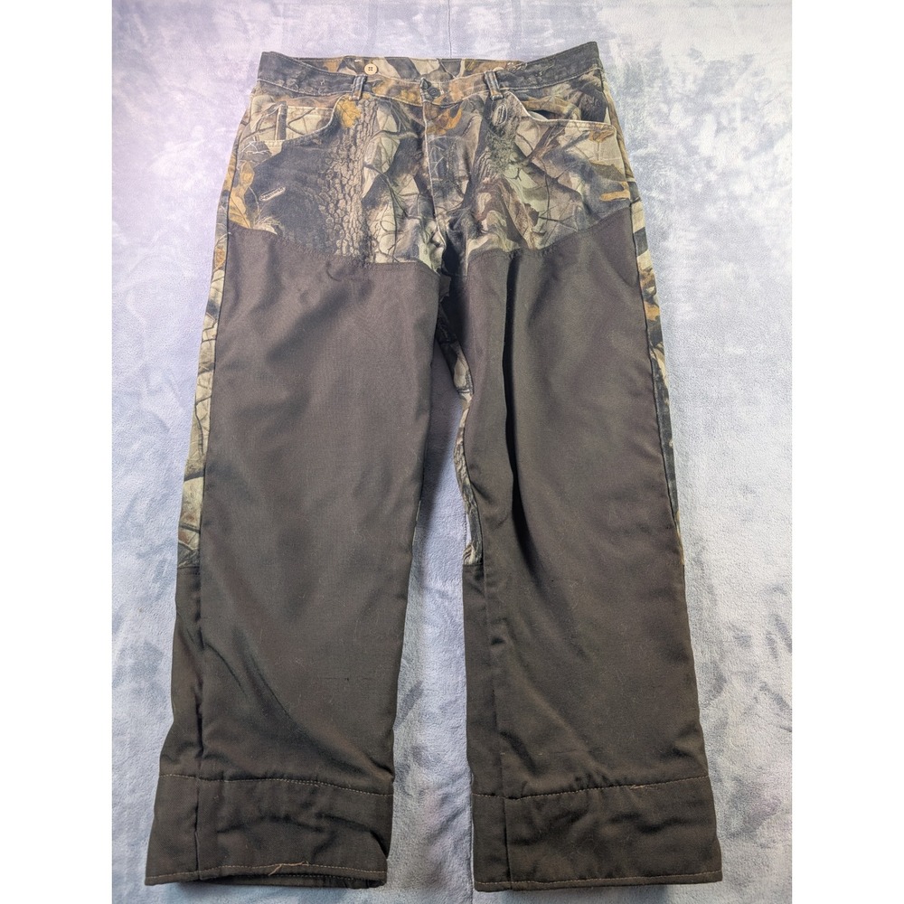 Pro Gear Mens Realtree Camo Brush Hunting Pants Brown Overlays 38x30 PG100HW